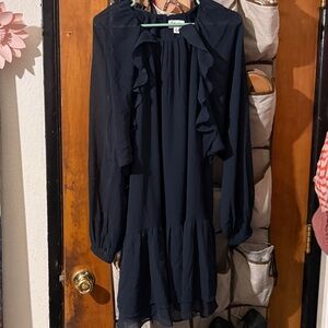 Elegant Navy Midi Dress